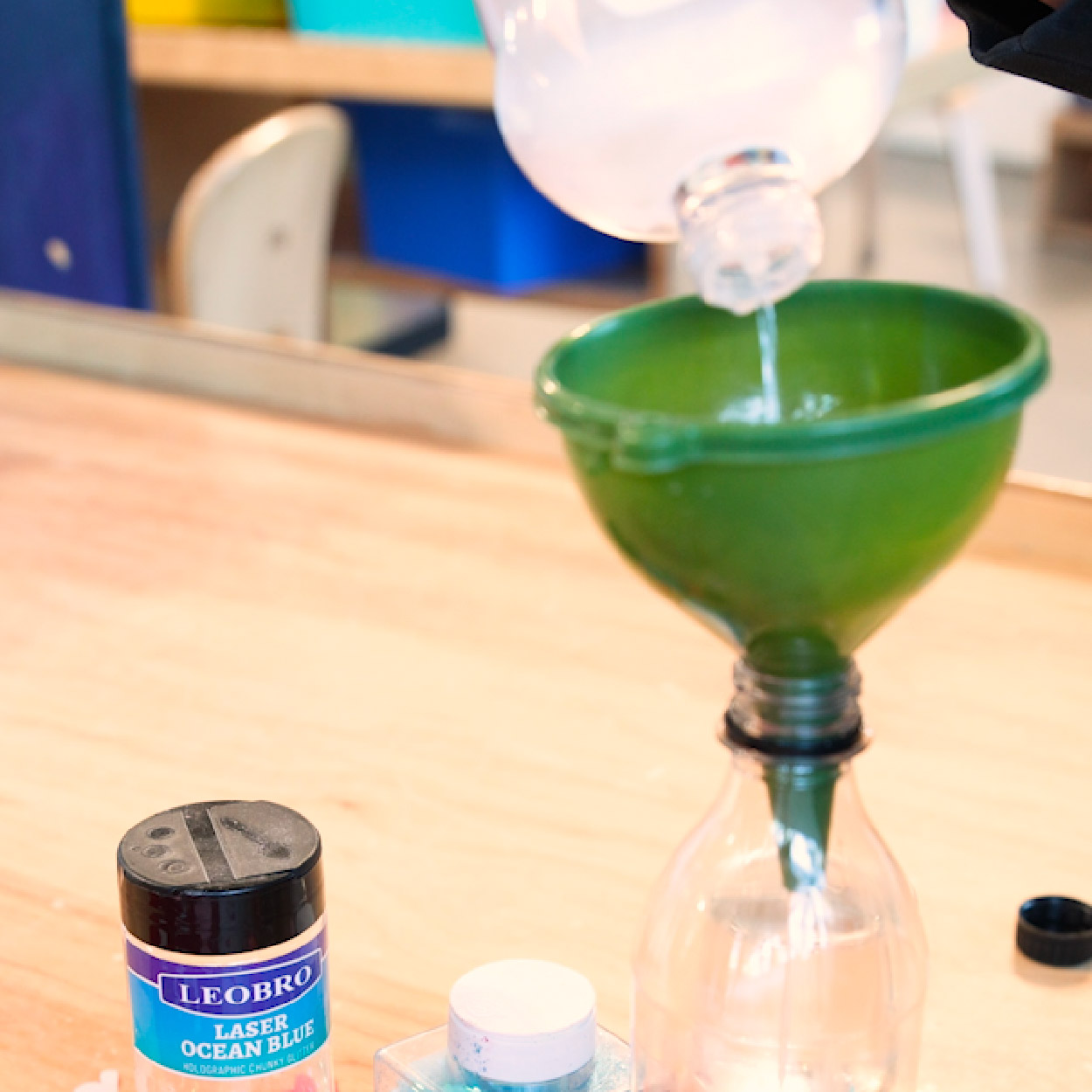 Baby oil added to bottle