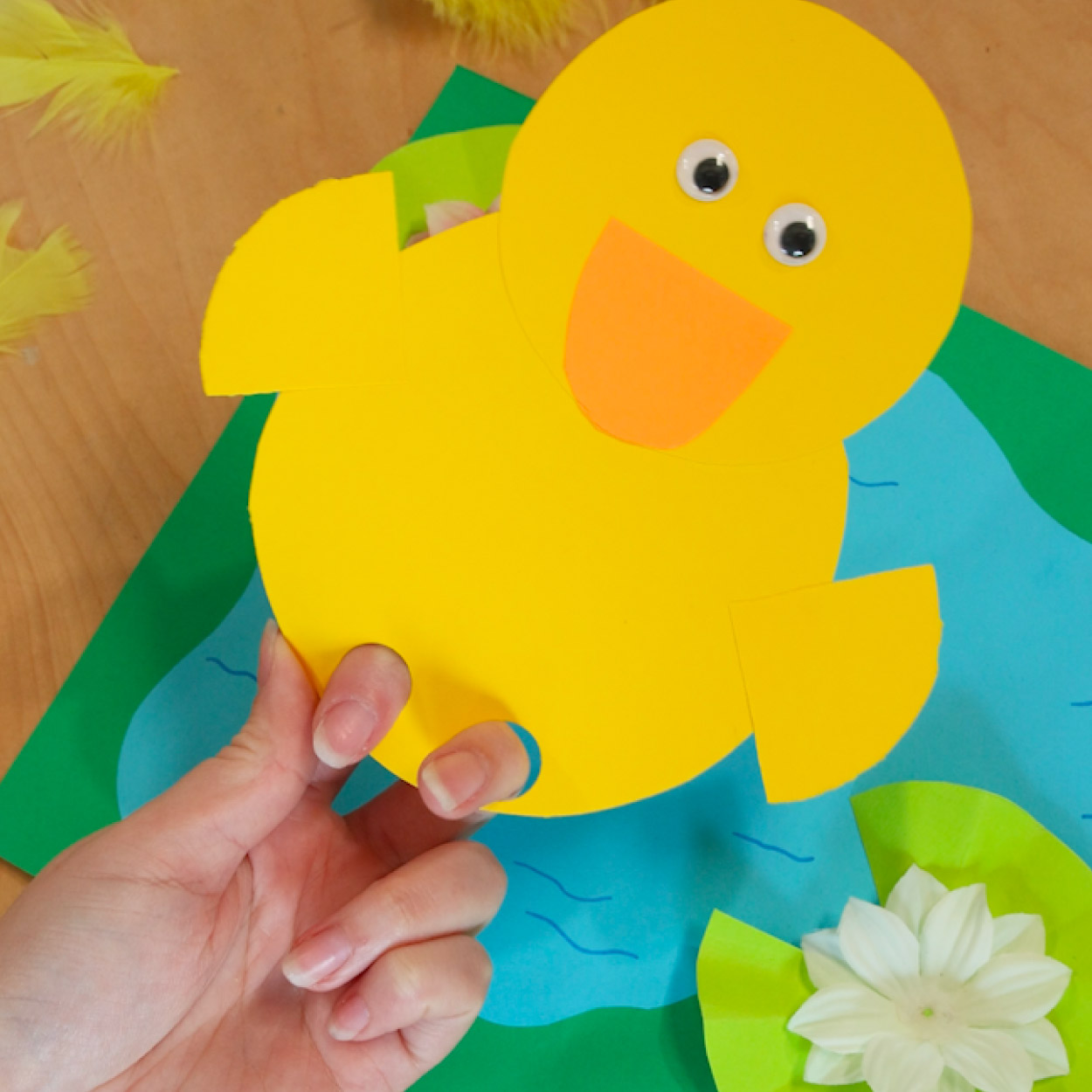 Duck finger puppet