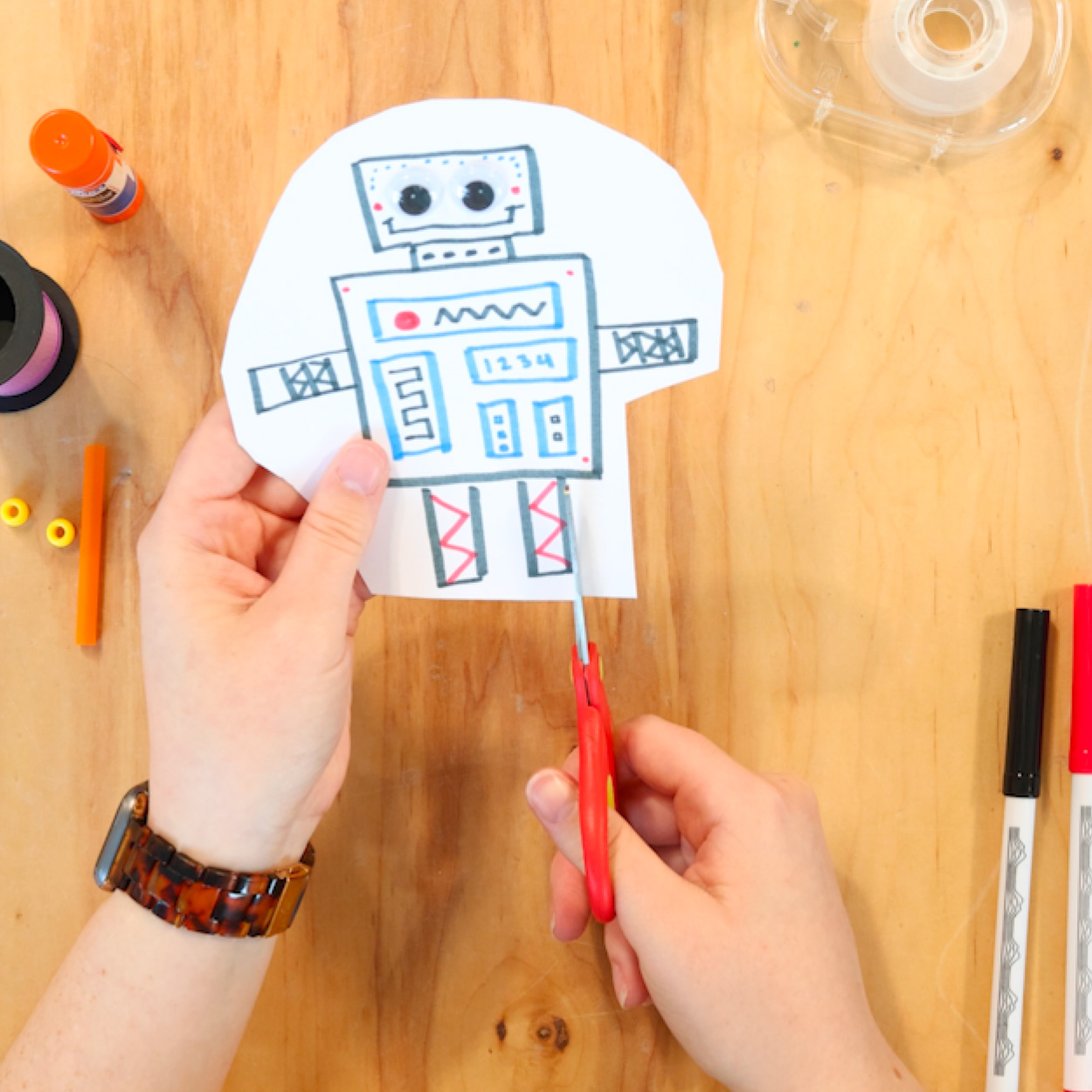 Cut out robot